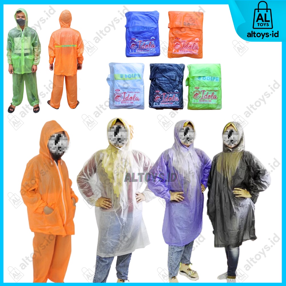 MANTEL JAS HUJAN EVA RAINCOAT JAS HUJAN TERUSAN PLASTIC EVA REMAJA / DEWASA BAHAN BERKUALITAS HARGA 
