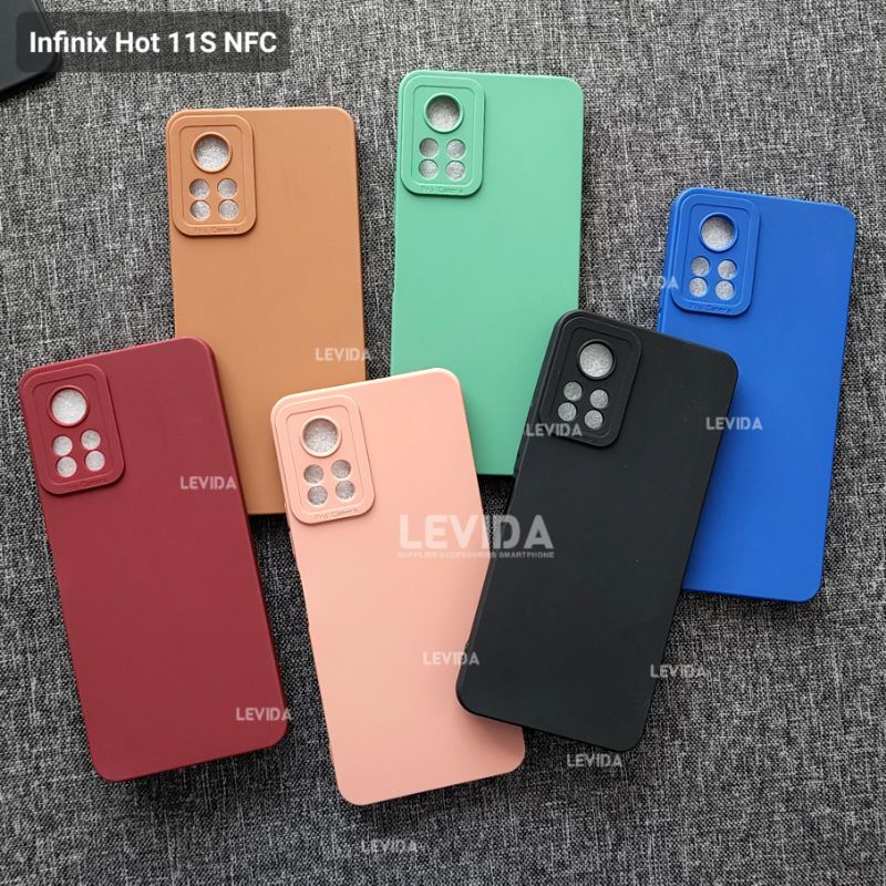 Infinix Hot 11S NFC Case Pro Kamera Case Slim BlackMatte Silikon Warna Case Infinix Hot 11S NFC