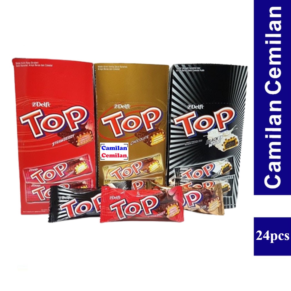 

Delfi Top Wafer Coklat Strawberry Box Isi 24 pcs x 9 gr