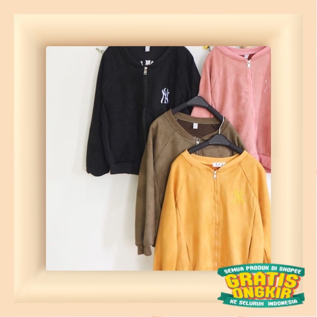 Bomber Suede Newyork // Bomber suede/ Black tosca 2 3 warna