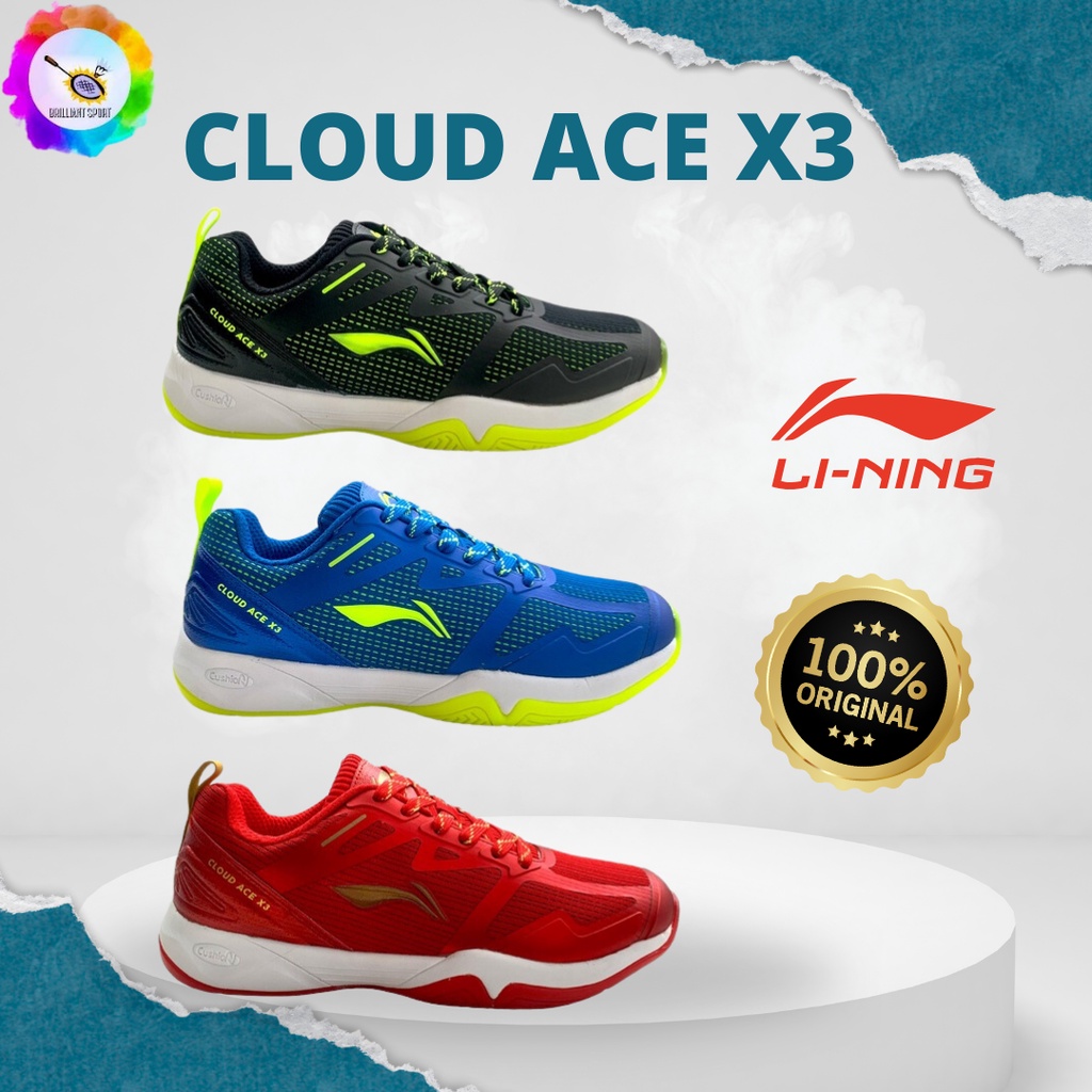 SEPATU BADMINTON LINING CLOUD ACE X3 ORIGINAL