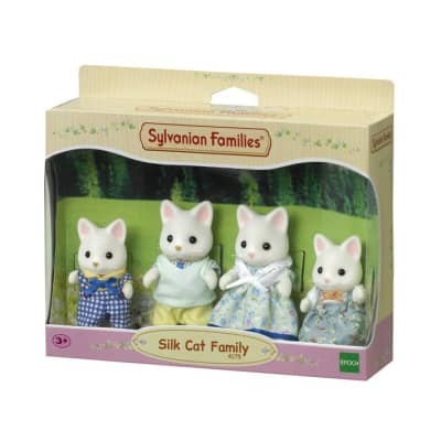 Sylvanian Families Set Boneka Hewan Silk Cat Family 4175