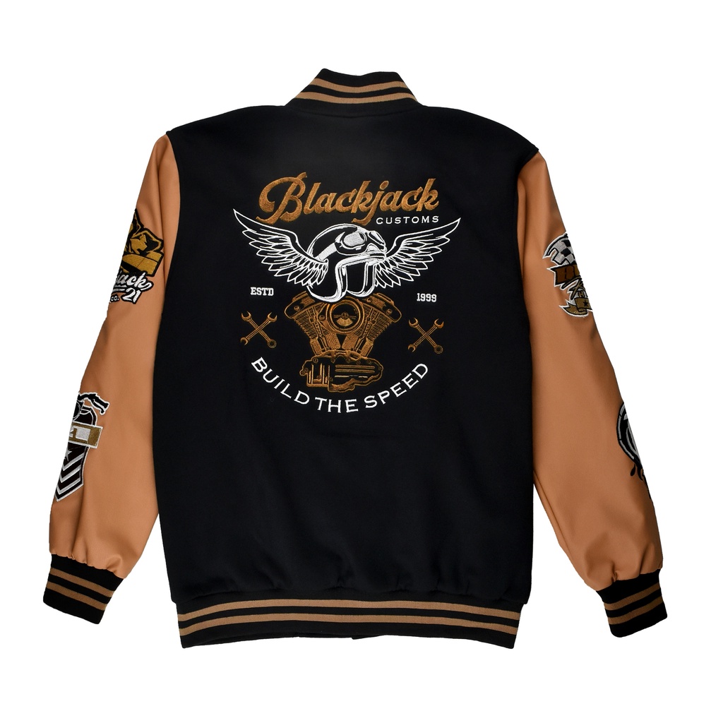 PROMO BLJK JAKET VARSITY BLACKJACK POSITIVE MINDED JKT594