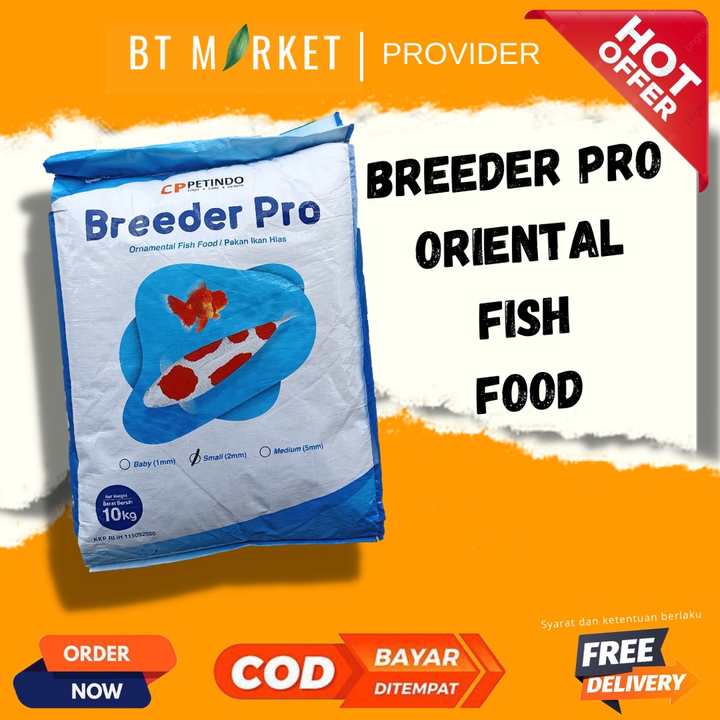 Breeder pro 500 gr koi food 5mm 2 mm 1mm makanan pakan pelet ikan koi mas koki protein tinggi
