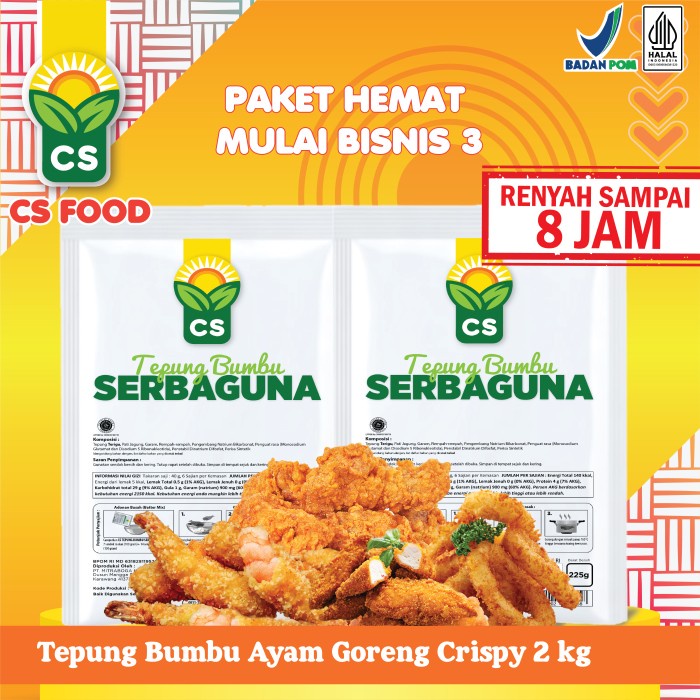 

[Big Sale] Paket Hemat Mulai Bisnis 3 (Tepung Bumbu Serbaguna Bundle)