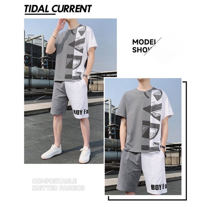 Baju Setelan Outfit Pria Kekinian 1 Set Lengkap Keren