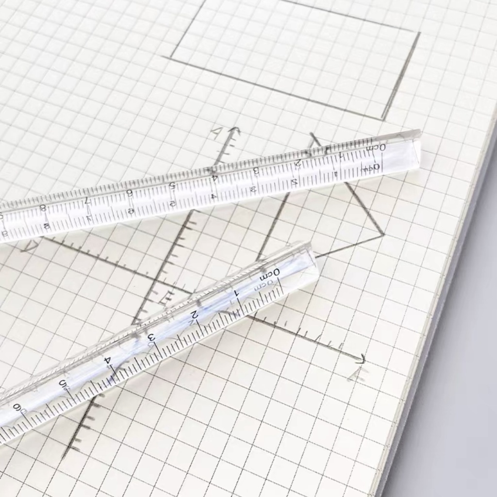 

14A. Penggaris 15cm Bening Segitiga Aesthetic Transparan Triangle Triangular Clear Ruler