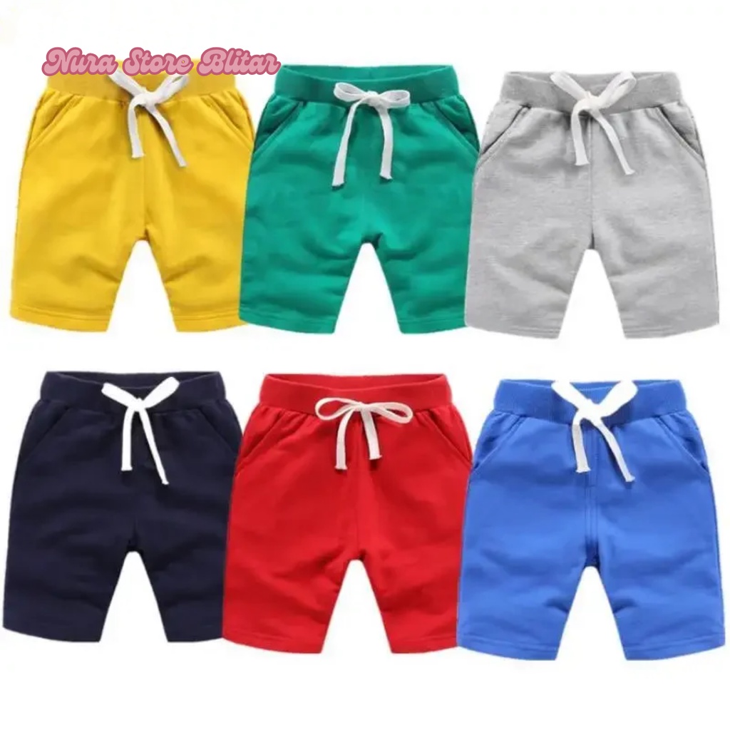 Celana Jogger Short Pants Polos Anak Remaja Free Reequest Warna Umur 4 5 6 7 8 9 10 11 12 13 14 15 1