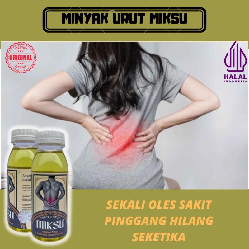AMPUH Minyak Urut Miksu Pinggang Sakit Original Obat Pinggang Belakang Sakit, Minyak Terapi Punggung
