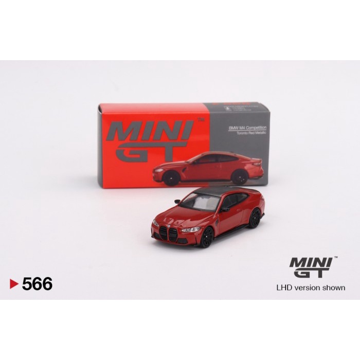 Diecast MINIGT MINI GT NO MINIGT MINI GT NO 566 BMW M4 Competition (G82) Toronto Red Metallic