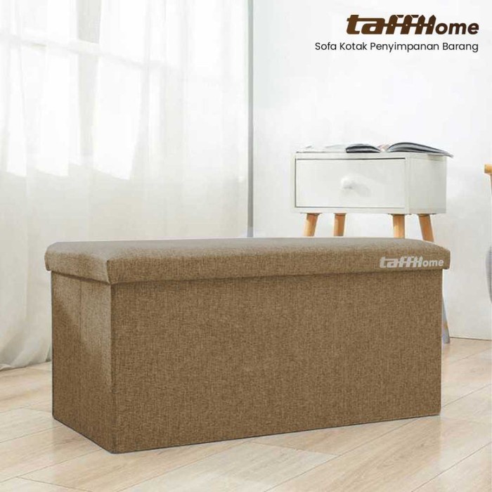 Kotak Sofa Box Storage Tempat Duduk Kursi Penyimpanan Barang - Coklat, 30x30x30cm