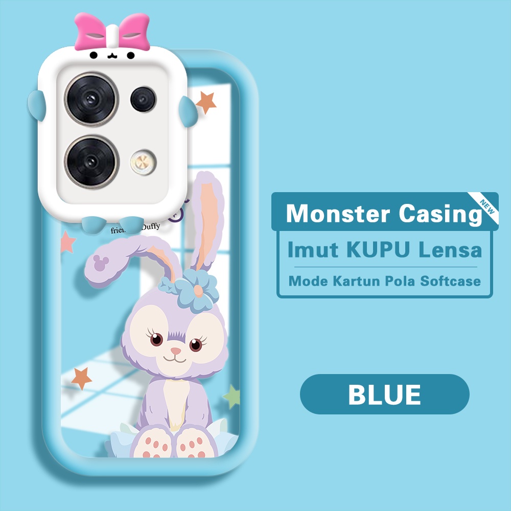 Untuk OPPO Reno 8 5G Phone Case Handphone Softcase Kesing Tahan Guncangan Imut Multi-Colored StellaL