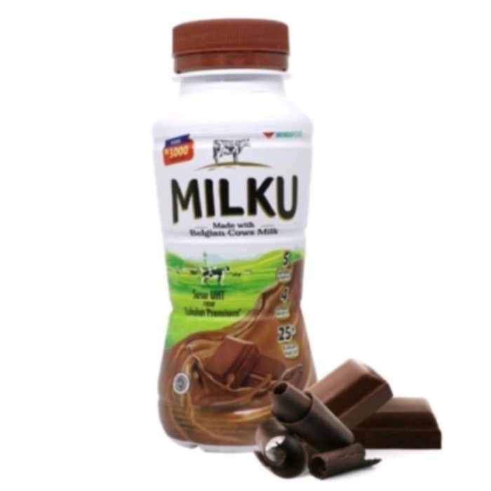 

MILKU BOTOL SUSU UHT STRAWBERRY COKLAT / HAMPERS ULANG TAHUN - Coklat