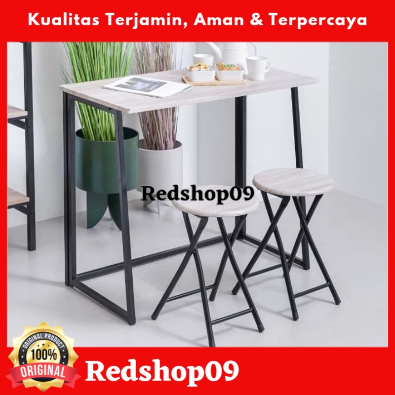Meja Makan Lipat set Lexi minimalis 2 kursi by informa & selma
