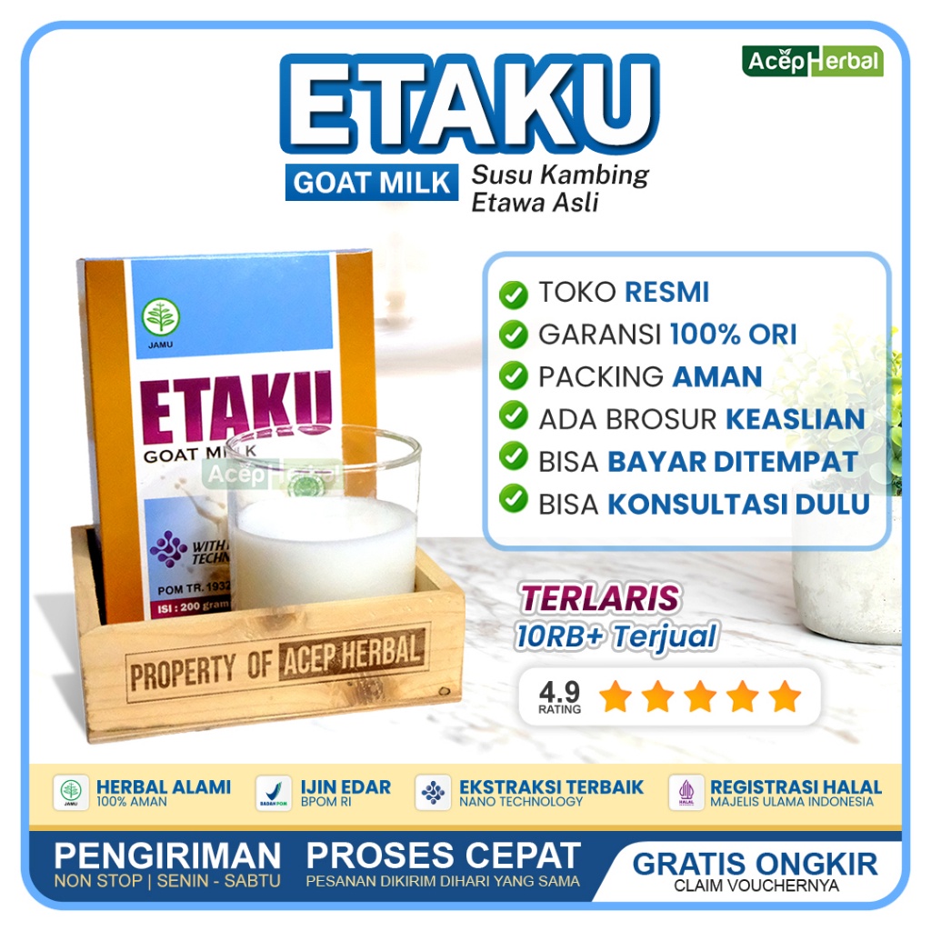 

Susu Kambing Etawa Bubuk Murni Walatra Etaku Goat Milk Solusi Untuk Peninggi Badan Asma Kolesterol Tinggi Osteoporosis Atasi Nyeri Sendi Tulang Lutut Syaraf Saraf Kejepit Herbal