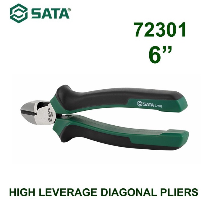 SATA Tang Potong 6" Inch High Leverage Diagonal Pliers 72301