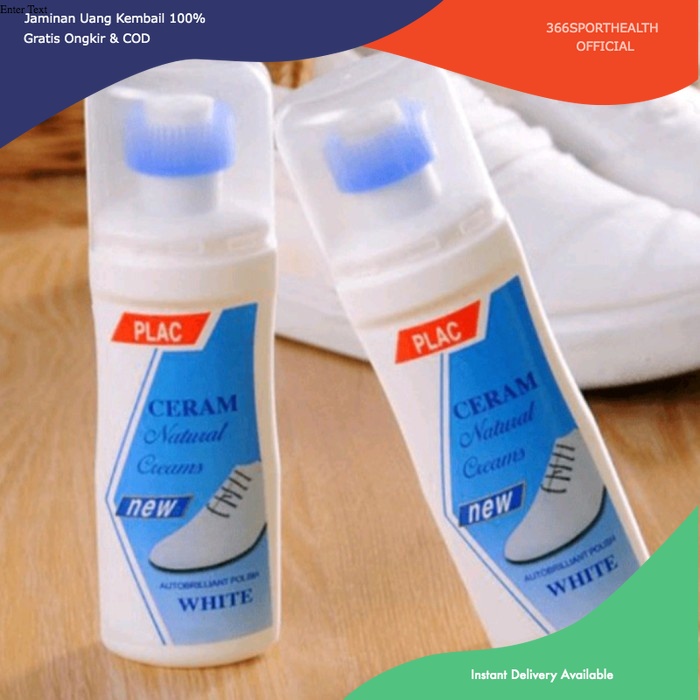 [366SH] PLAC CREAM CAIRAN PEMBERSIH SEPATU PUTIH SHOE CLEANER POLISH SEMIR
