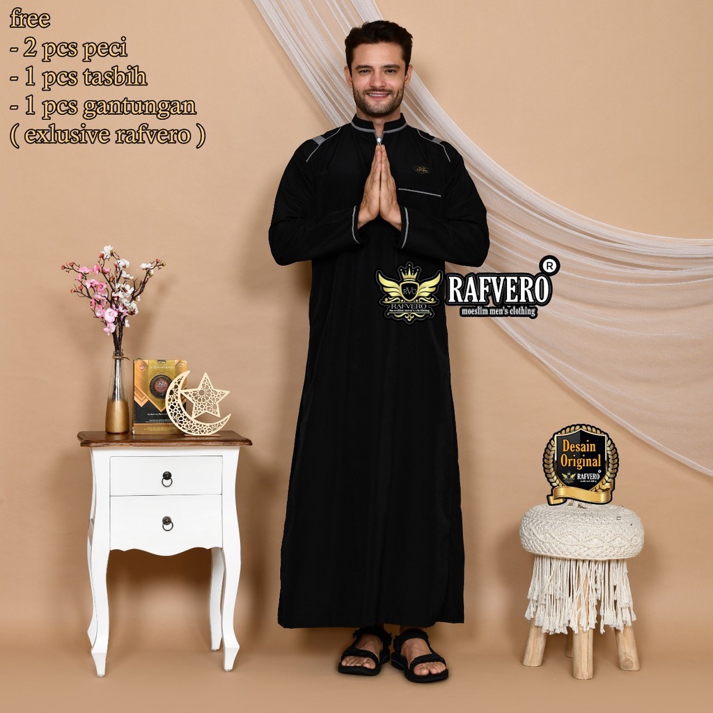 fisabilillah jubah altan gamis pria putih baju muslim pria panjang jubah hitam haramain jubah motif 
