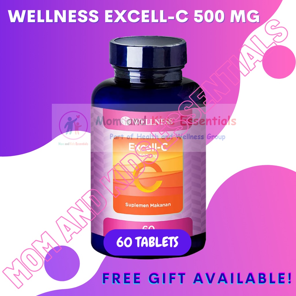 WELLNESS EXCELL C EXCELL-C 500 MG 60 TABLET VITAMIN C TIDAK ASAM