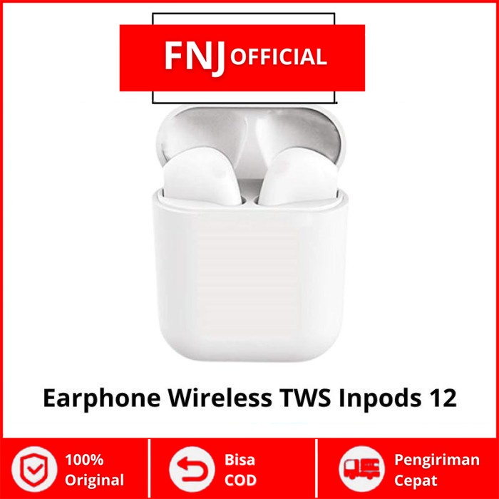 Headset Bluetooth Wireless Earphone TWS Inpods 12 - TWS Murah Headset Bluetooth Android Iphone