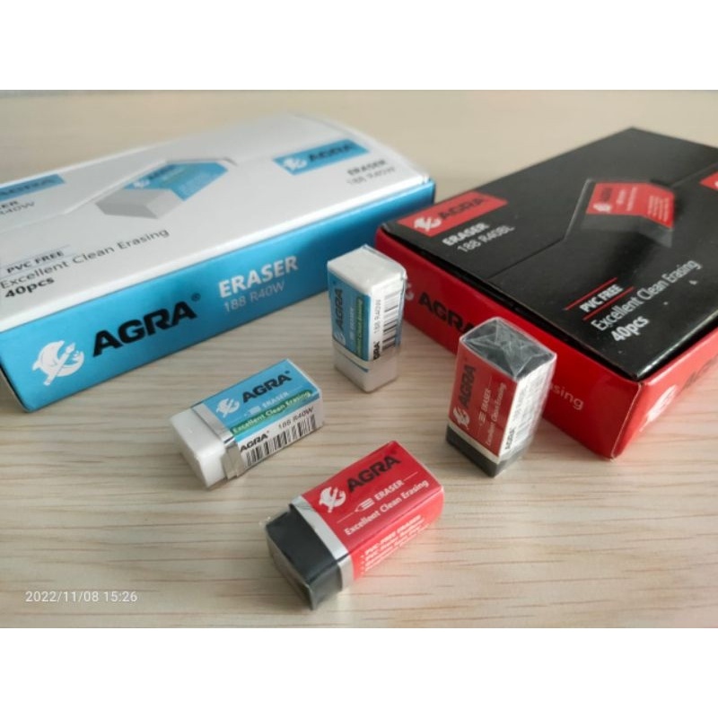 

Penghapus AGRA hitam/putih (40pc)