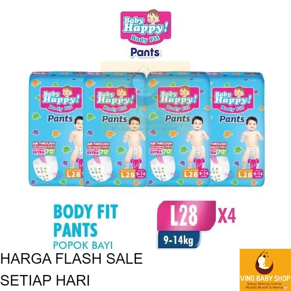1 DUS Baby Happy Pants L28 Popok Bayi Celana