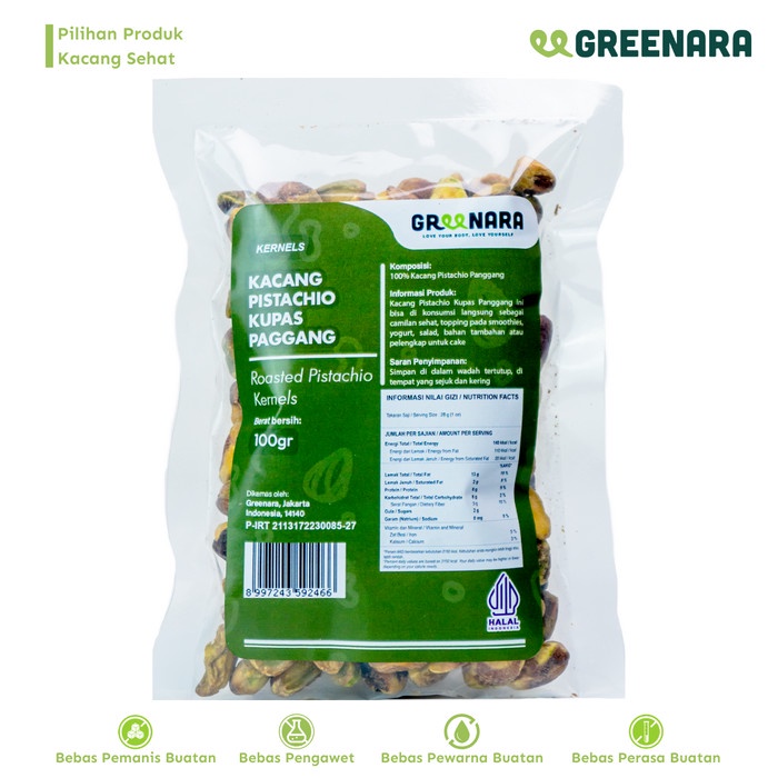 

[TERLARIS] Kacang Pistachio Kupas Panggang 100gr / Roasted Pistachio Kernel