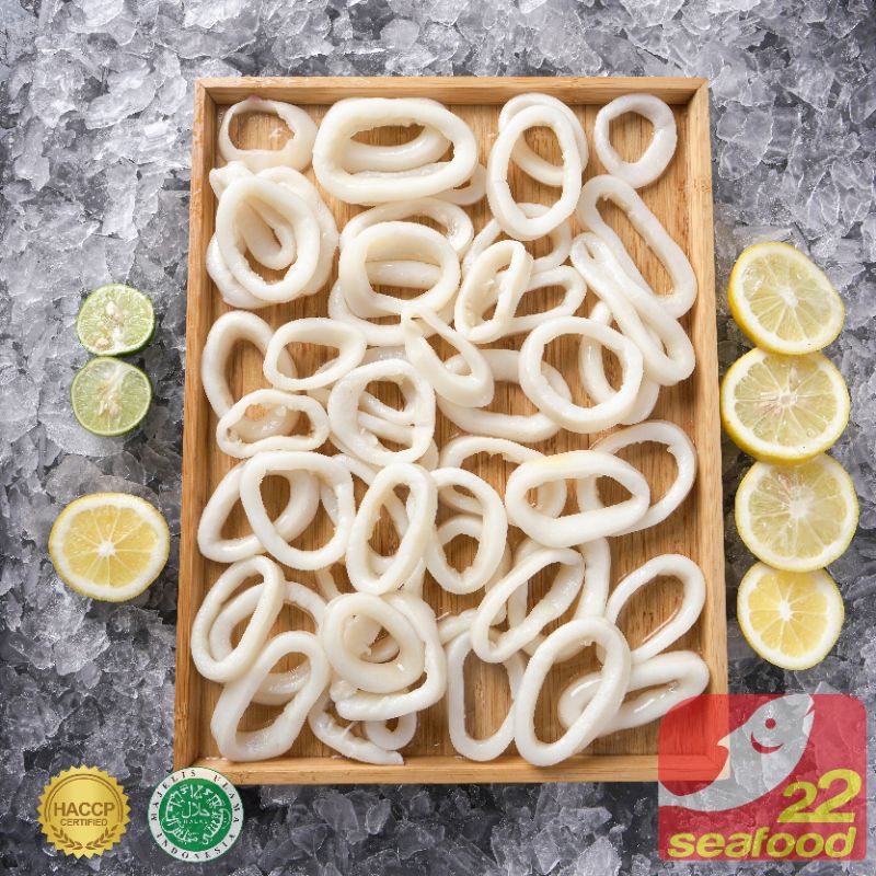 

Cumi Ring Kupas Bersih / Calamari Ring @1kg I LOKAL PRODUK DAN HALAL CUMI HALAL