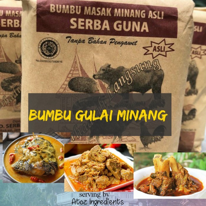 

BEST SELLER Bumbu Masak Minang Serbaguna 500 GR / Bumbu Gulai Minang 500 GR