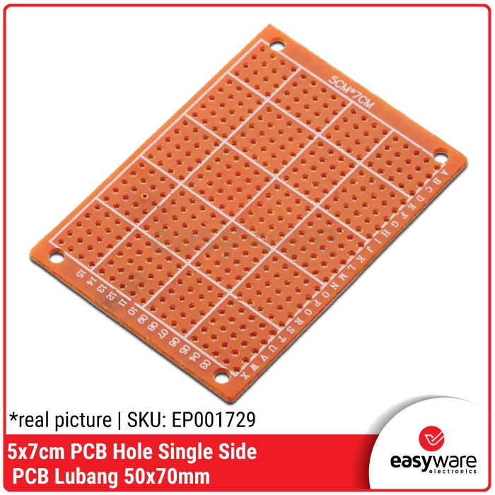 PCB hole single side 5x7cm PCB Dot Matrix 5x7cm PCB Lubang 5x7cm CO27
