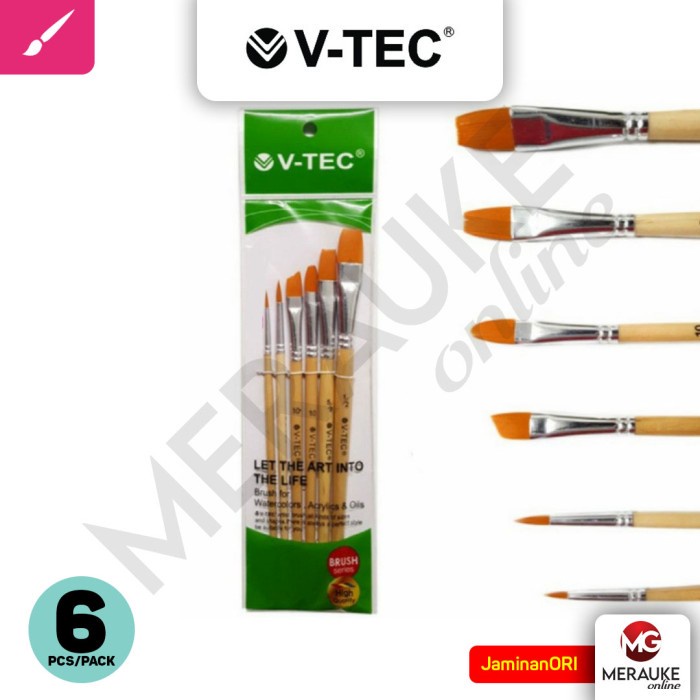 

Kuas Lukis V-TEC Set A021547 (1 Set isi 6)