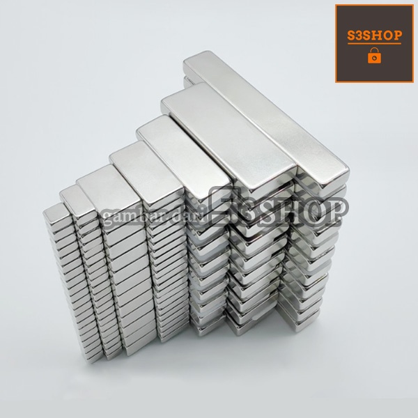 Magnet Super Kuat Neodymium NdFeB N35 Daya Tarik Powerful Aneka Magnet Kotak Persegi Balok 30x10x2 m