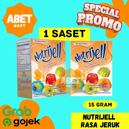 

NutriJell Jeruk 15 Gr 1 Pc - Saset 15gr Jelly Puding Agar Orange Nutri