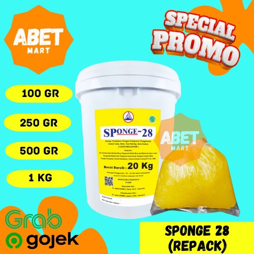 

SP Sponge 28 Repack 100 250 500 Gr 1 Kg - Gram Pengembang Sponge28 Kue