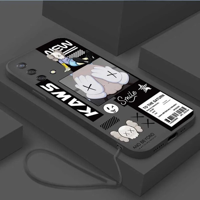 Soft Case Oppo A74 4G / A95 Trendy Smile Silicone Square Cover Mtte Free Tali