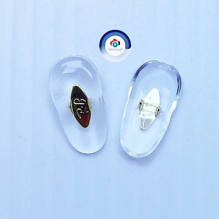 promo ✨ -Nose Pad Bantalan Hidung Kacamata Rayban NosePad Jepit 2 Besi Tekuk - Silver