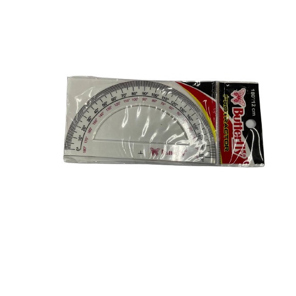 

Busur Derajat Mistar 1/2 Lingkaran BUTTERFLY 180/12 CM