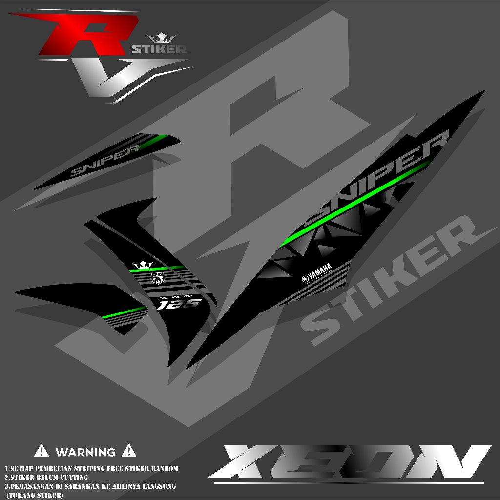 STRIPING XEON RC - STIKER XEON KARBU - DECAL STIKER XEON RC/KARBU
