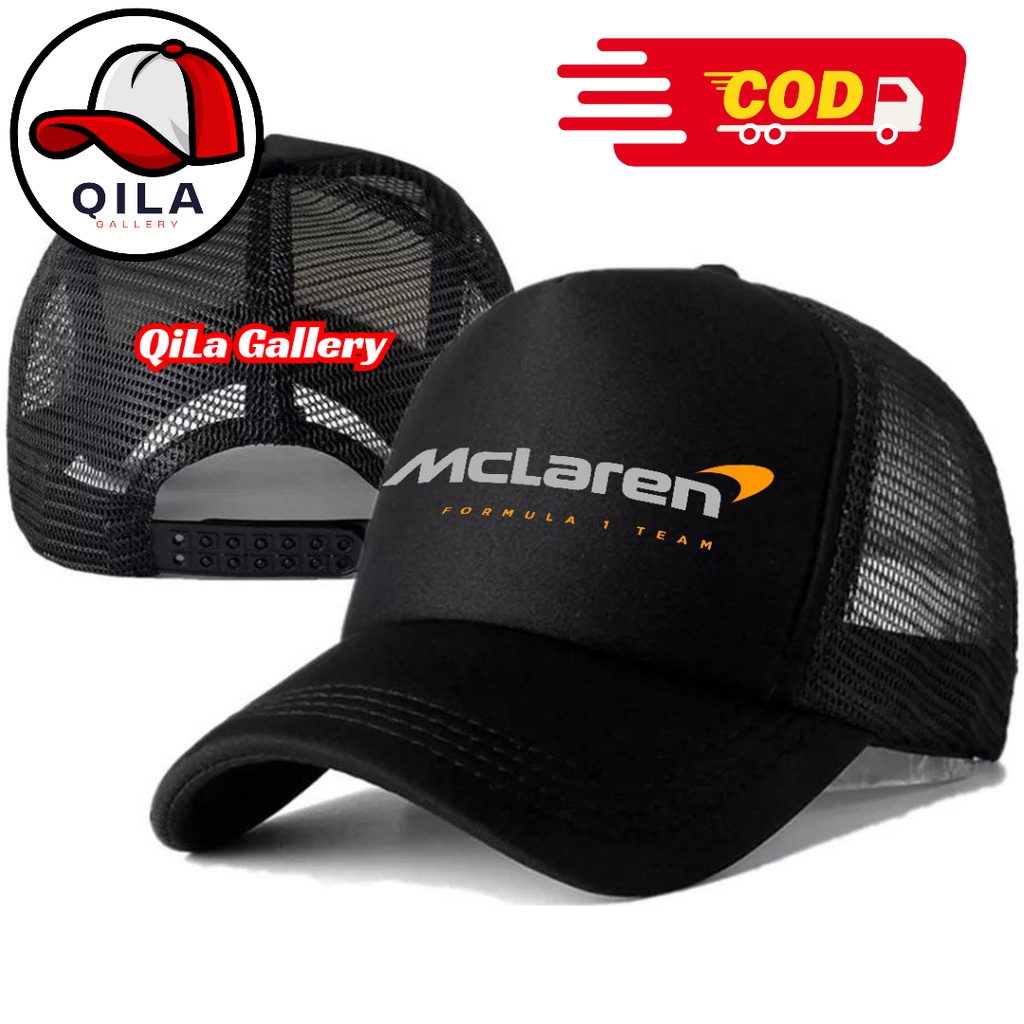 QiLa Gallery Topi Trucker MCLAREN - Topi Distro MCLAREN Logo - Topi MCLAREN Premium - Topi Pria Dewa
