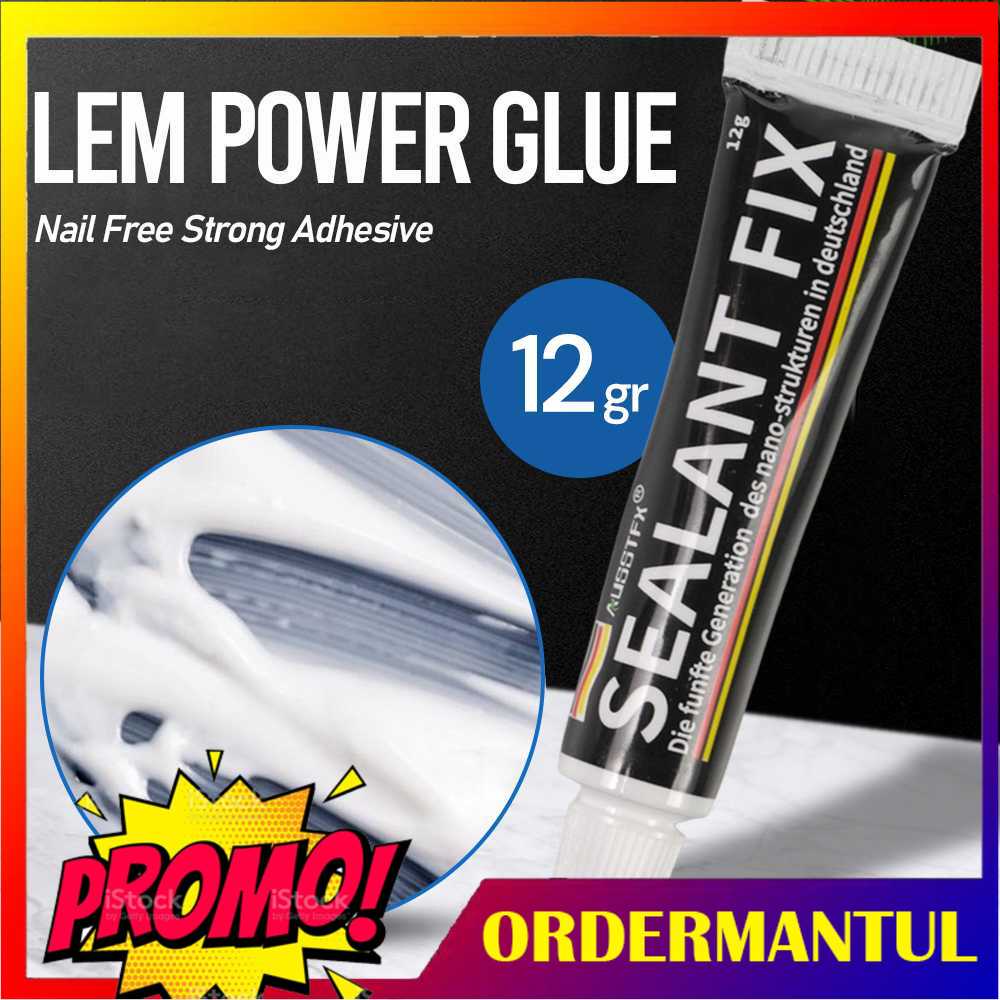 

SEALANT FIX Lem Power Glue Nail Free Strong Adhesive 12 gr - SCIE999