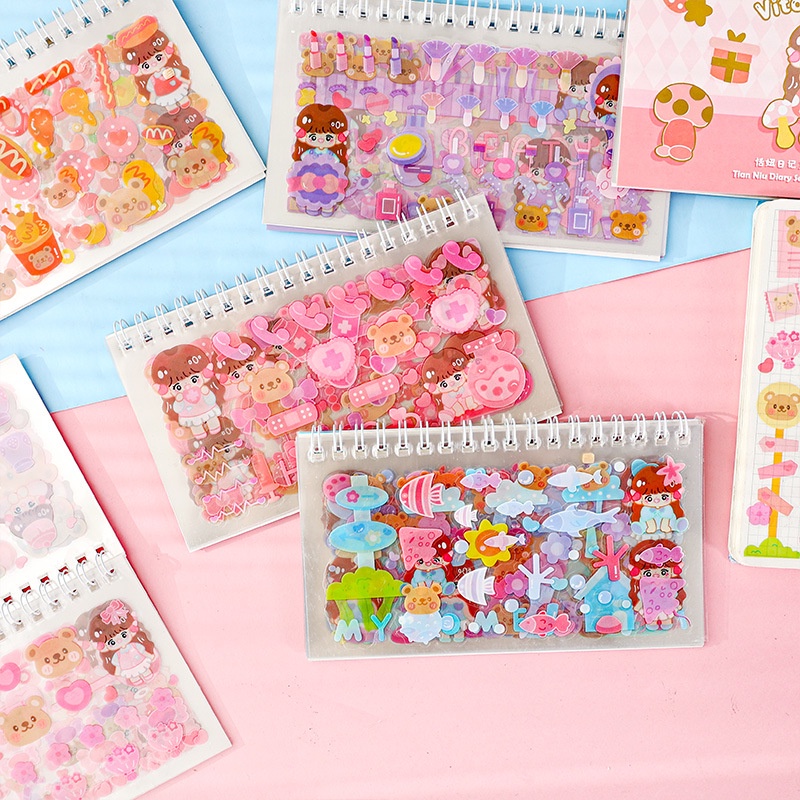 

(YUMI) (20LEMBAR) STICKER RING BOOK DEKORASI AESTHETIC KARTUN JEPANG/ BUKU STIKER TRANSPARANT WATERPROOF AESTTTHETIC (Yumiolshopinter)