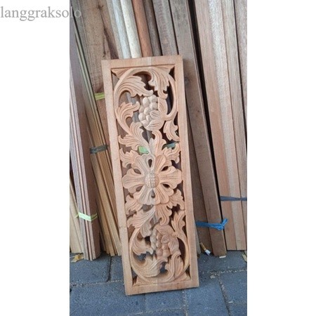 

Ornamen Ukir Tebeng 20X60Cm/Ukiran Tempel Hiasan Dinding/Ornamen Ukir murah
