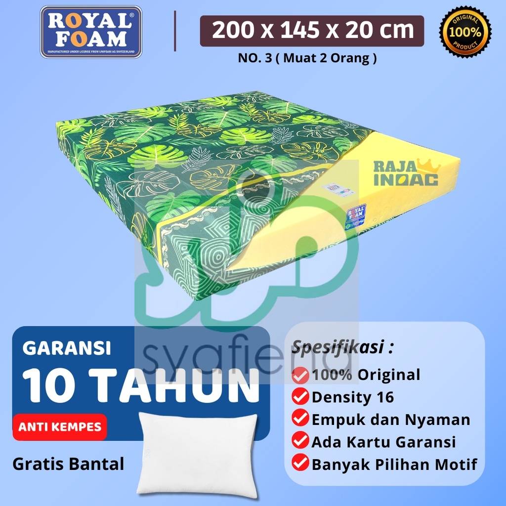 MURAH [200X140X20] Kasur Busa ROYAL FOAM Ukuran 200x140x20 cm Garansi 10 Tahun / Kasur ROYAL FOAM Si