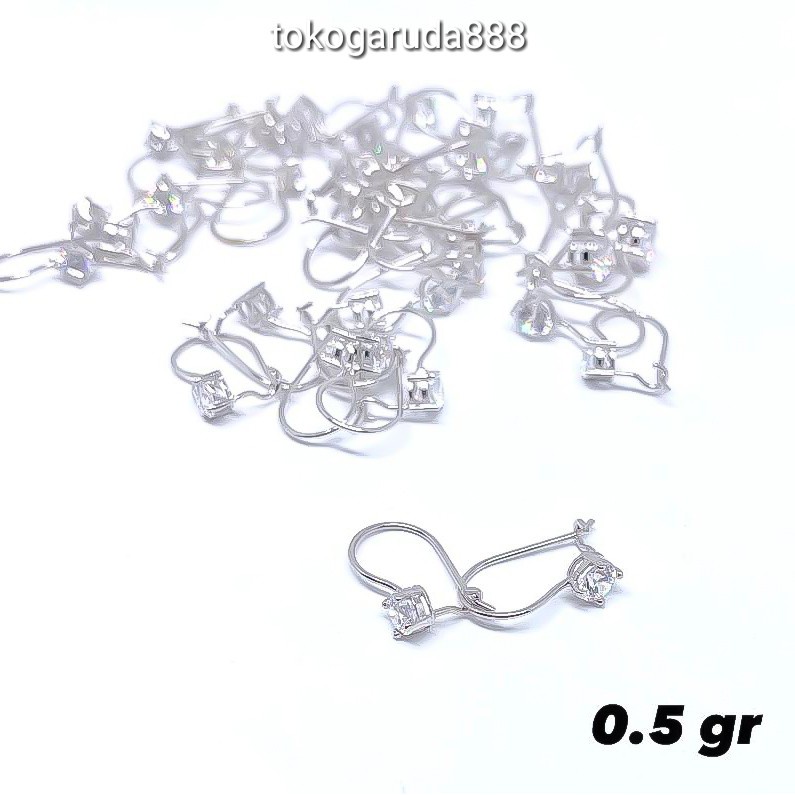 anting anak dan dewasa emas asli kadar 750 75% 17k 22 desi gold permata panjang giwang kerabu hooks 