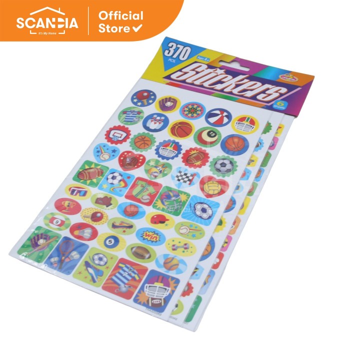 

SCANDIA Stiker Sticker Sheet Sets 370pc Ball (SL0036)