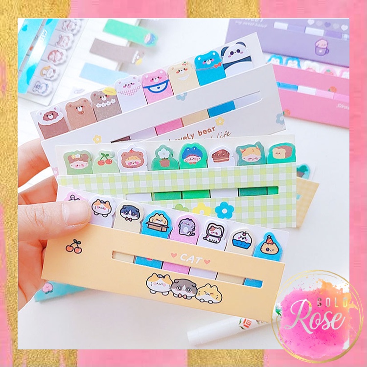 

ℛ - S6155 Sticky Notes Memo Mini / Penanda Buku Stationery Memo Pad / Notes Kertas Tempel Cute / Memo Sticky Motif Karakter