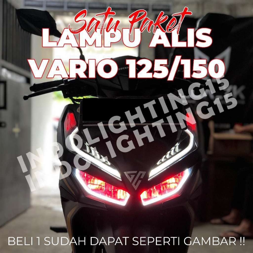 TINGGAL PASANG LAMPU ALIS MOTOR VARIO 125 150 GRATIS DEVIL EYE