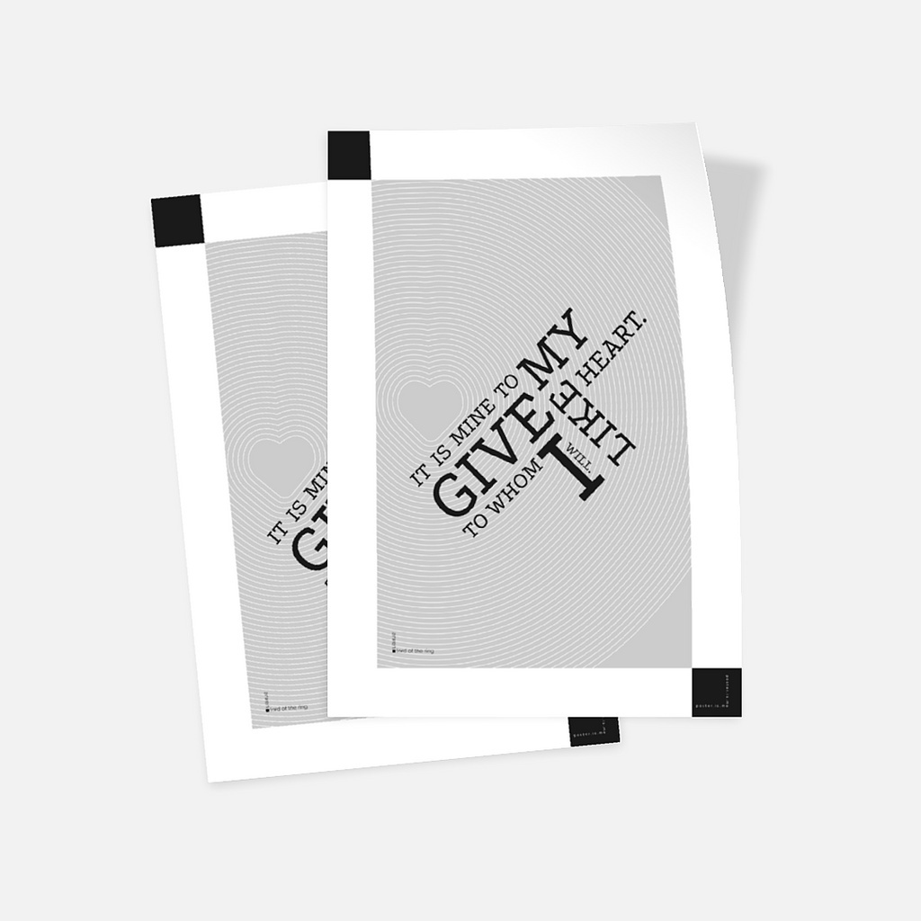 

Glossy Sticker - Set of 2 It's mine to give quote