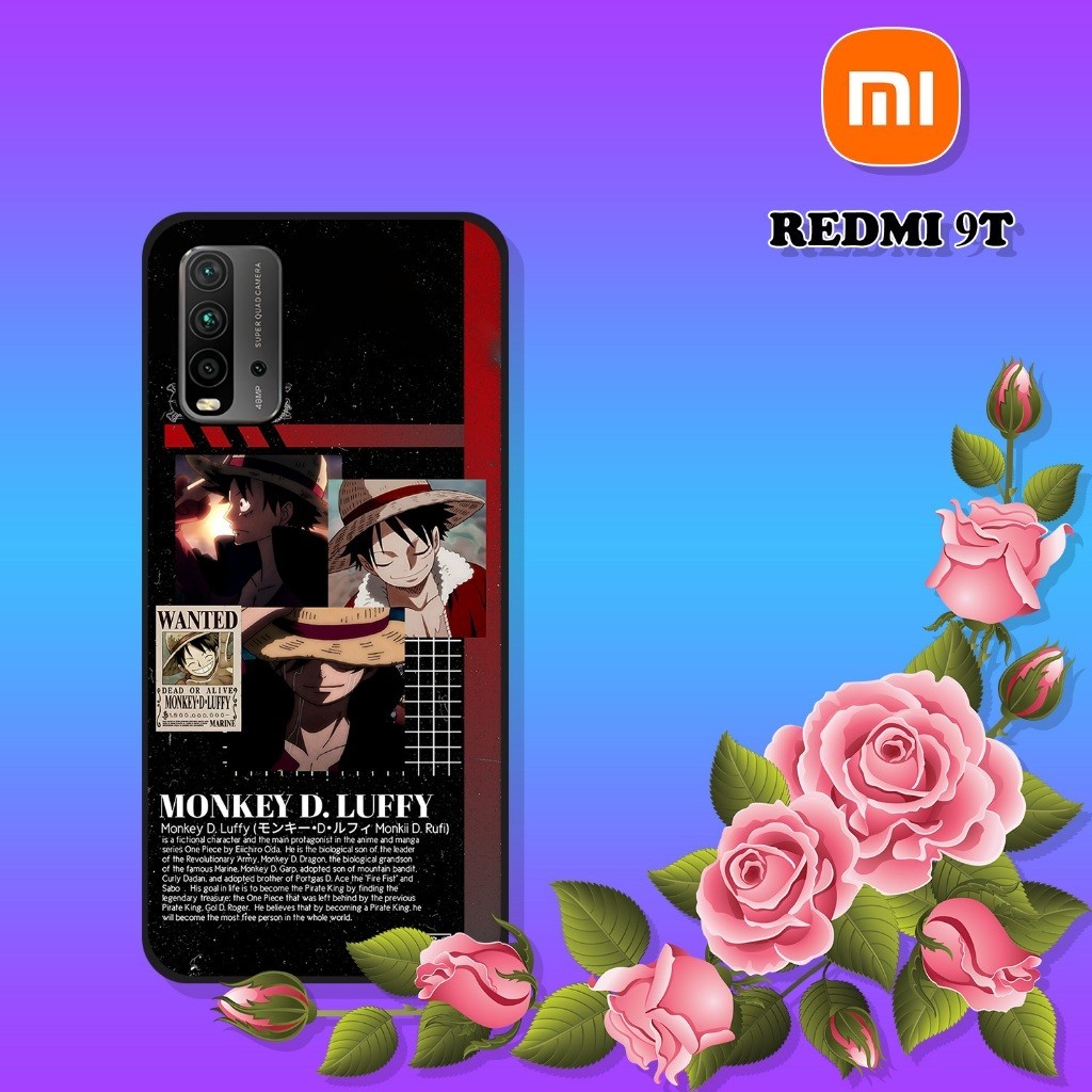 CUSTOM CASE GLOSSY [ PF32] ALL TYPE XIAOMI REDMI 9T MOTIF ANIME LUFFY ONE PIECE