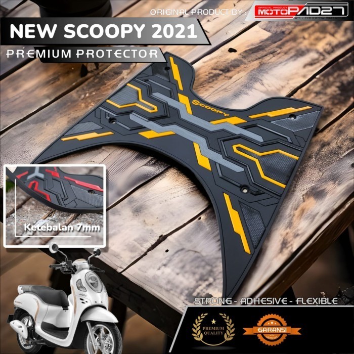 Motopad27 Karpet Scoopy Pijakan Kaki New Scoopy 2021-2023 - Gold